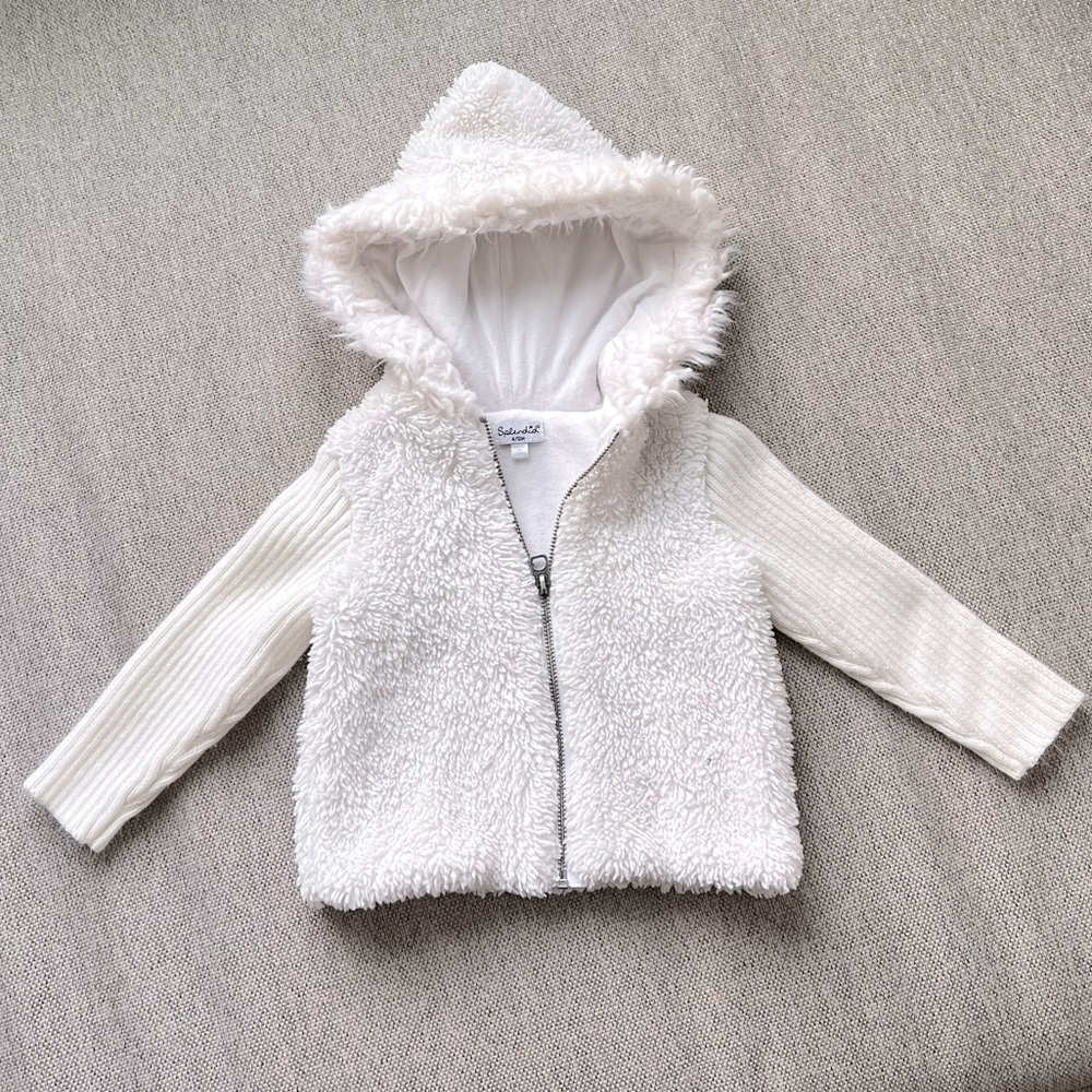 Splendid Sherpa zip up hoodie 6-12 months
